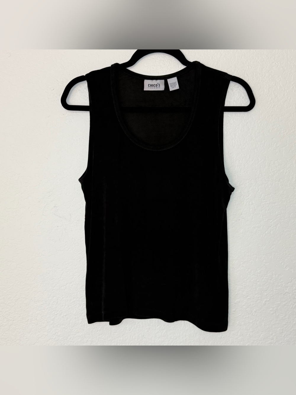 VTG Chico's Travelers Slinky Tank Top Cami Acetate Blend Women’s Size Large - 2